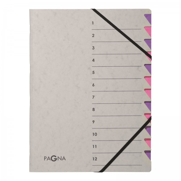 Ordnungsmappe Easy Grey 12 Fächer
