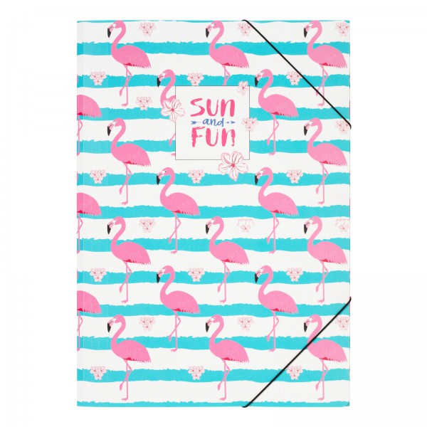 Gummizugmappe A3 Flamingo