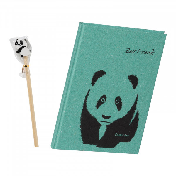 Freundebuch Panda mit Stift